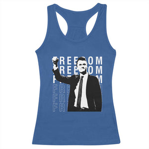Freedom Charlie Kirk Tribute Racerback Tank Top A True Patriot Leagacy Memorial TS02 Royal Blue Print Your Wear