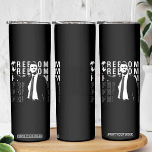 Freedom Charlie Kirk Tribute Skinny Tumbler A True Patriot Leagacy Memorial TS02 Print Your Wear