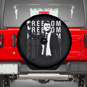 Freedom Charlie Kirk Tribute Spare Tire Cover A True Patriot Leagacy Memorial TS02 Black Print Your Wear