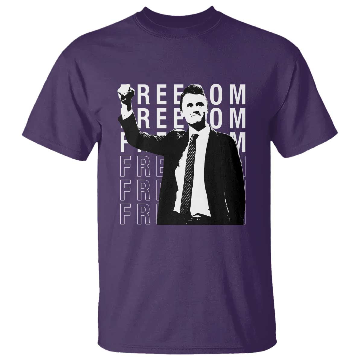Freedom Charlie Kirk Tribute T Shirt A True Patriot Leagacy Memorial TS02 Purple Print Your Wear