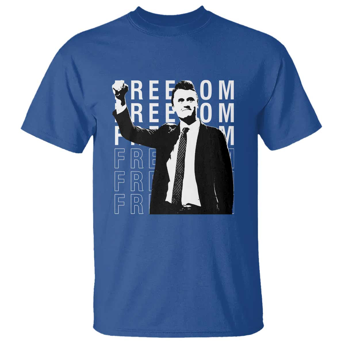 Freedom Charlie Kirk Tribute T Shirt A True Patriot Leagacy Memorial TS02 Royal Blue Print Your Wear