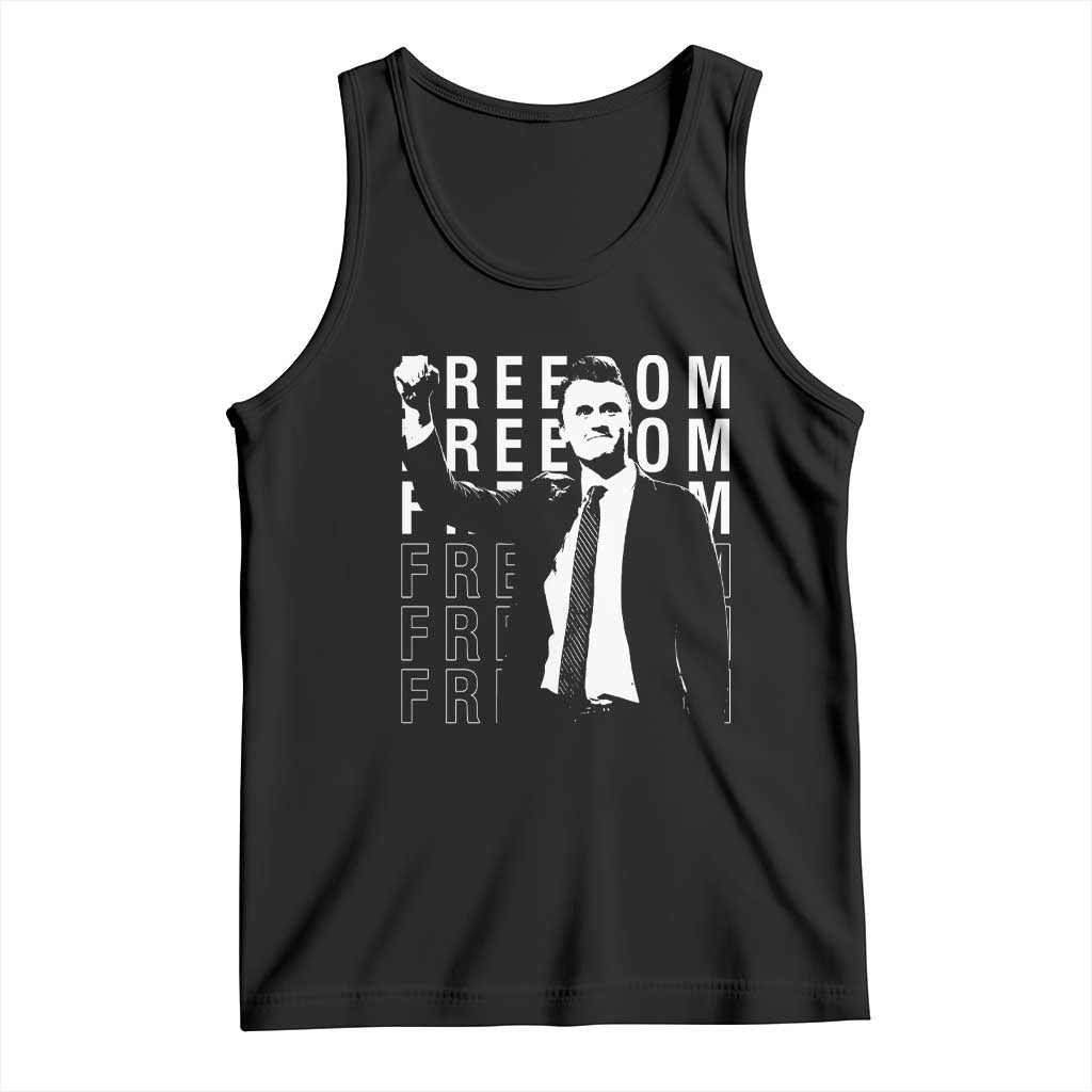Freedom Charlie Kirk Tribute Tank Top A True Patriot Leagacy Memorial TS02 Black Print Your Wear