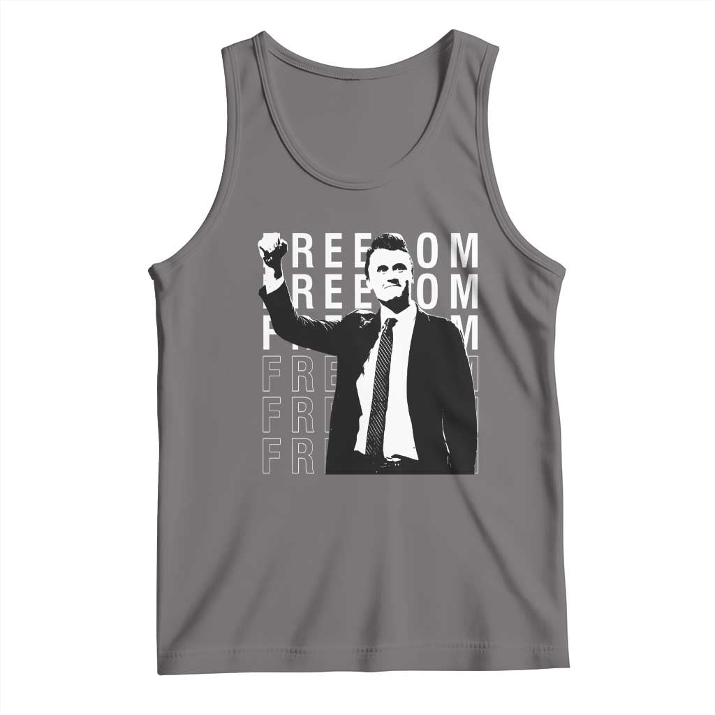 Freedom Charlie Kirk Tribute Tank Top A True Patriot Leagacy Memorial TS02 Deep Heather Print Your Wear
