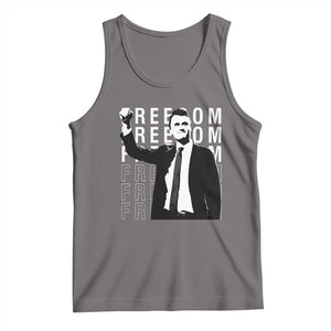Freedom Charlie Kirk Tribute Tank Top A True Patriot Leagacy Memorial TS02 Deep Heather Print Your Wear