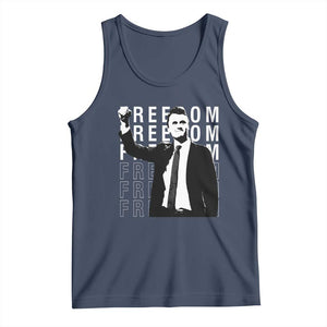 Freedom Charlie Kirk Tribute Tank Top A True Patriot Leagacy Memorial TS02 Navy Print Your Wear