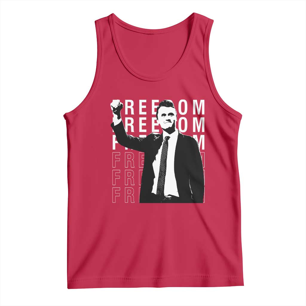 Freedom Charlie Kirk Tribute Tank Top A True Patriot Leagacy Memorial TS02 Red Print Your Wear