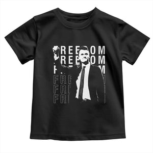Freedom Charlie Kirk Tribute Toddler T Shirt A True Patriot Leagacy Memorial TS02 Black Print Your Wear