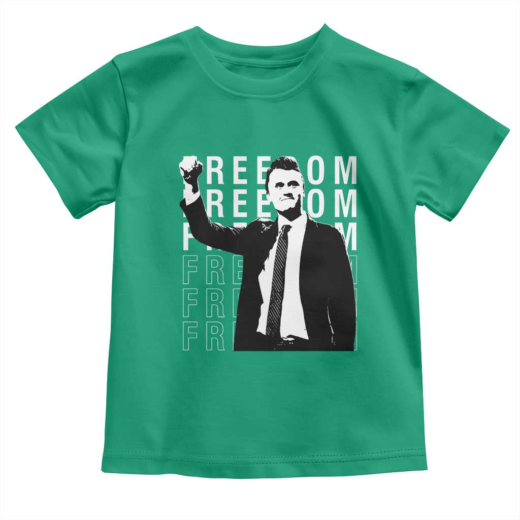 Freedom Charlie Kirk Tribute Toddler T Shirt A True Patriot Leagacy Memorial TS02 Irish Green Print Your Wear