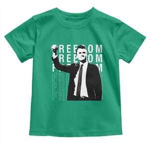 Freedom Charlie Kirk Tribute Toddler T Shirt A True Patriot Leagacy Memorial TS02 Irish Green Print Your Wear
