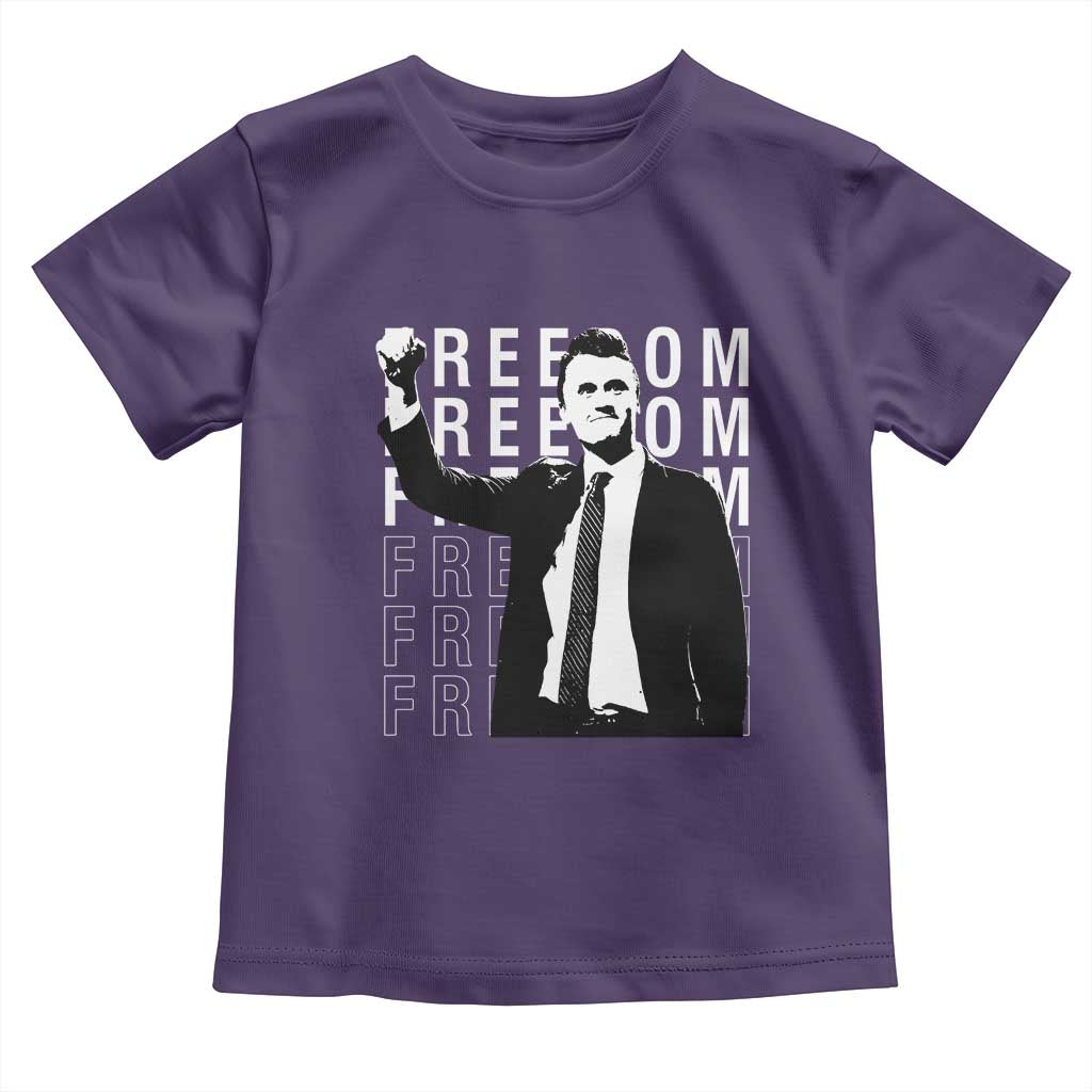 Freedom Charlie Kirk Tribute Toddler T Shirt A True Patriot Leagacy Memorial TS02 Purple Print Your Wear