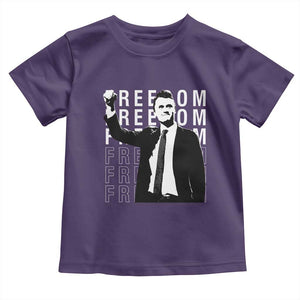 Freedom Charlie Kirk Tribute Toddler T Shirt A True Patriot Leagacy Memorial TS02 Purple Print Your Wear