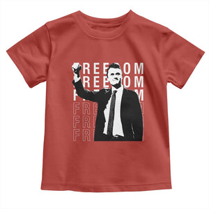 Freedom Charlie Kirk Tribute Toddler T Shirt A True Patriot Leagacy Memorial TS02 Red Print Your Wear