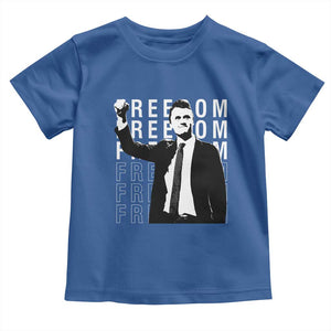 Freedom Charlie Kirk Tribute Toddler T Shirt A True Patriot Leagacy Memorial TS02 Royal Blue Print Your Wear