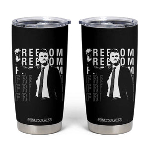 Freedom Charlie Kirk Tribute Tumbler Cup A True Patriot Leagacy Memorial TS02 Black Print Your Wear