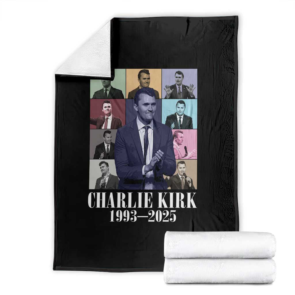 Legacy of Charlie Kirk Throw Blanket 1993 2025 Memorial Pop Art Tribute Graphic TS02 Black Print Your Wear