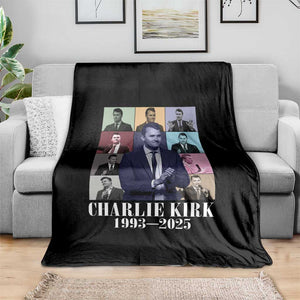 Legacy of Charlie Kirk Throw Blanket 1993 2025 Memorial Pop Art Tribute Graphic TS02 Print Your Wear