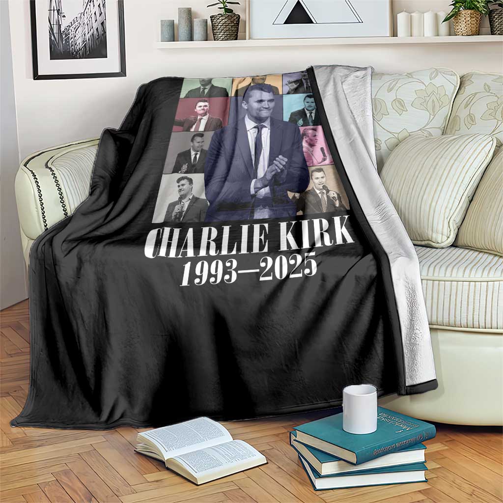 Legacy of Charlie Kirk Throw Blanket 1993 2025 Memorial Pop Art Tribute Graphic TS02 Print Your Wear