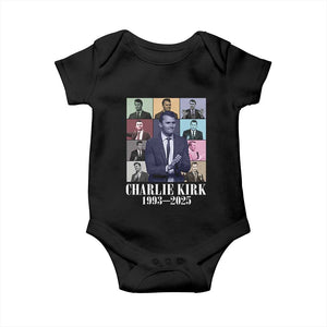 Legacy of Charlie Kirk Baby Onesie 1993 2025 Memorial Pop Art Tribute Graphic TS02 Black Print Your Wear