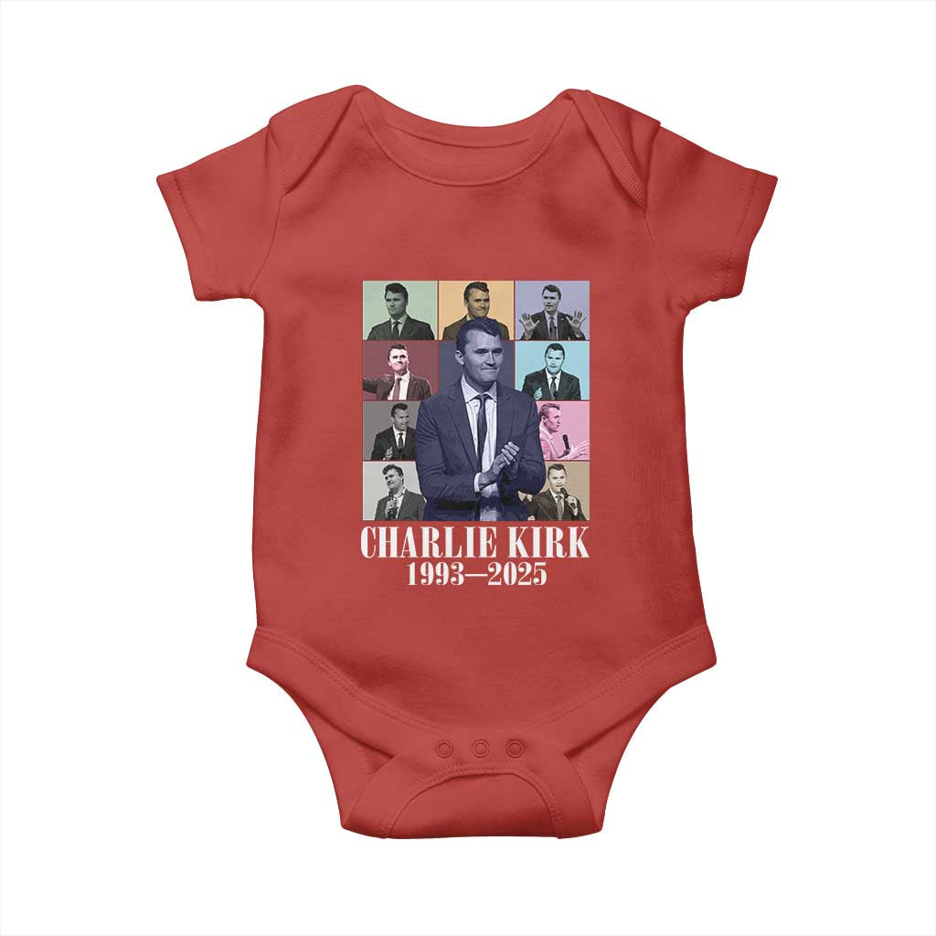 Legacy of Charlie Kirk Baby Onesie 1993 2025 Memorial Pop Art Tribute Graphic TS02 Red Print Your Wear