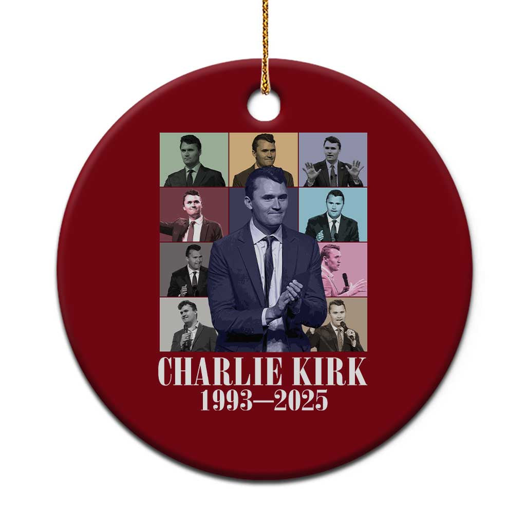 Legacy of Charlie Kirk Ceramic Ornament 1993 2025 Memorial Pop Art Tribute Graphic TS02 1pc Red Print Your Wear