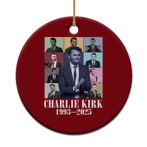 Legacy of Charlie Kirk Ceramic Ornament 1993 2025 Memorial Pop Art Tribute Graphic TS02 1pc Red Print Your Wear