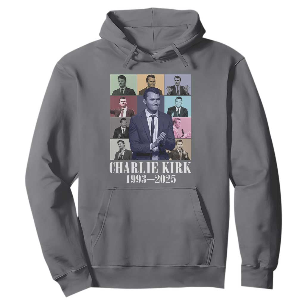 Legacy of Charlie Kirk Hoodie 1993 2025 Memorial Pop Art Tribute Graphic TS02 Charcoal Print Your Wear