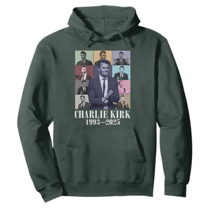 Legacy of Charlie Kirk Hoodie 1993 2025 Memorial Pop Art Tribute Graphic TS02 Dark Forest Green Print Your Wear