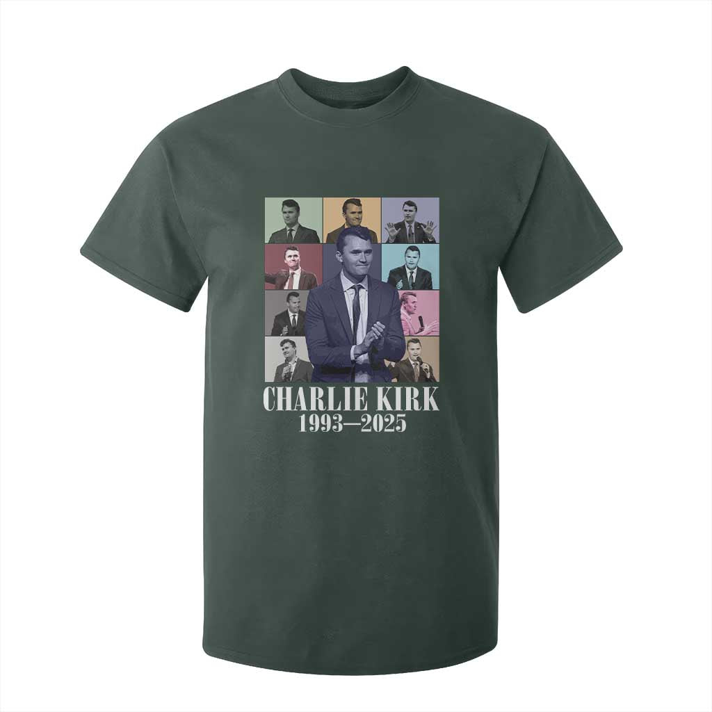 Legacy of Charlie Kirk T Shirt For Kid 1993 2025 Memorial Pop Art Tribute Graphic TS02 Dark Forest Green Print Your Wear