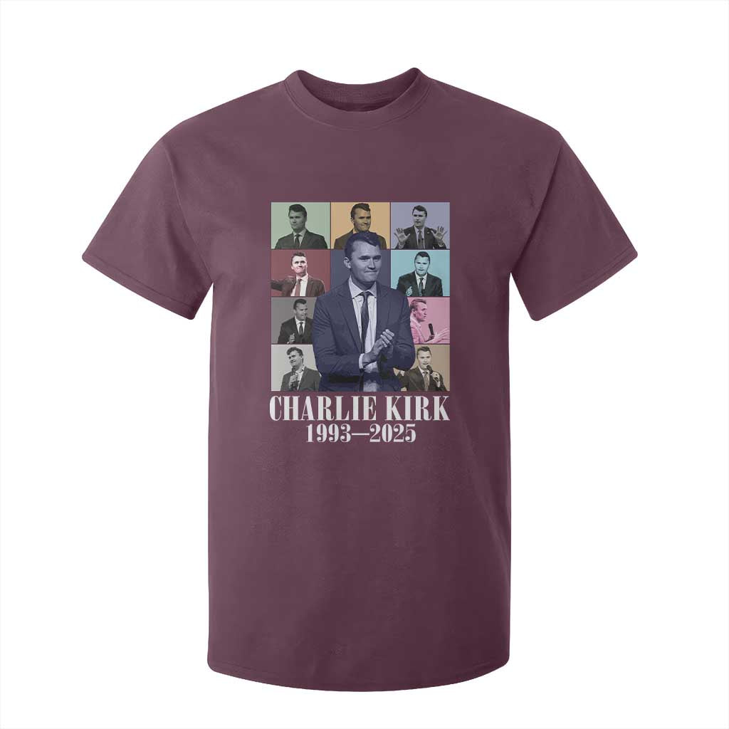 Legacy of Charlie Kirk T Shirt For Kid 1993 2025 Memorial Pop Art Tribute Graphic TS02 Maroon Print Your Wear
