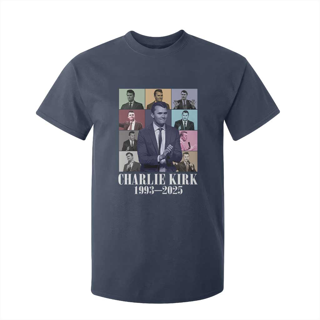 Legacy of Charlie Kirk T Shirt For Kid 1993 2025 Memorial Pop Art Tribute Graphic TS02 Navy Print Your Wear