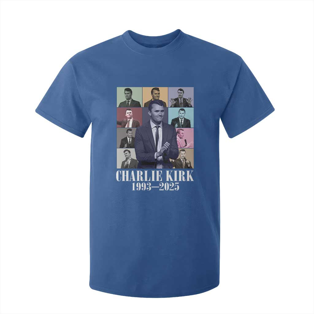 Legacy of Charlie Kirk T Shirt For Kid 1993 2025 Memorial Pop Art Tribute Graphic TS02 Royal Blue Print Your Wear
