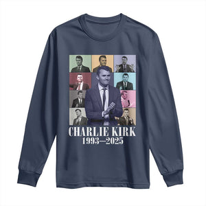 Legacy of Charlie Kirk Long Sleeve Shirt 1993 2025 Memorial Pop Art Tribute Graphic TS02 Navy Print Your Wear