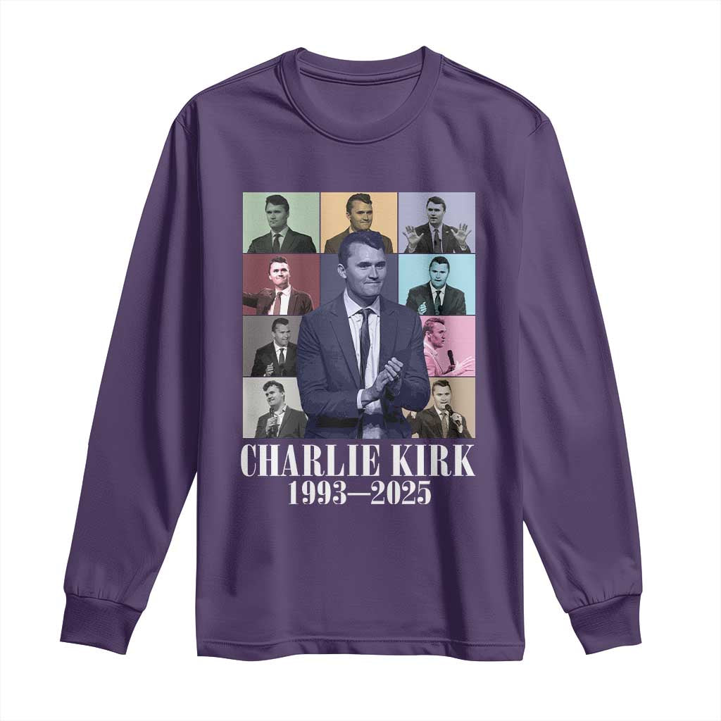 Legacy of Charlie Kirk Long Sleeve Shirt 1993 2025 Memorial Pop Art Tribute Graphic TS02 Purple Print Your Wear