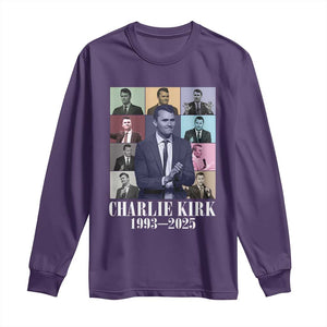 Legacy of Charlie Kirk Long Sleeve Shirt 1993 2025 Memorial Pop Art Tribute Graphic TS02 Purple Print Your Wear