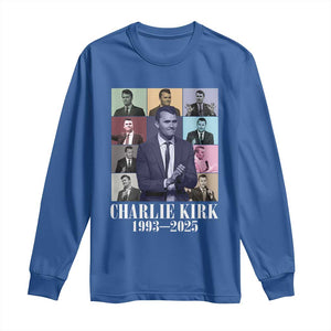 Legacy of Charlie Kirk Long Sleeve Shirt 1993 2025 Memorial Pop Art Tribute Graphic TS02 Royal Blue Print Your Wear