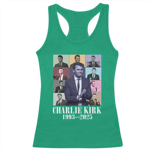 Legacy of Charlie Kirk Racerback Tank Top 1993 2025 Memorial Pop Art Tribute Graphic TS02 Irish Green Print Your Wear