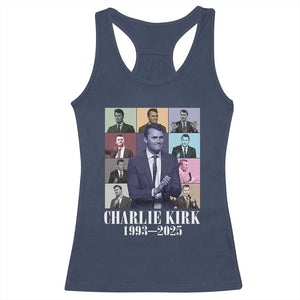 Legacy of Charlie Kirk Racerback Tank Top 1993 2025 Memorial Pop Art Tribute Graphic TS02 Navy Print Your Wear