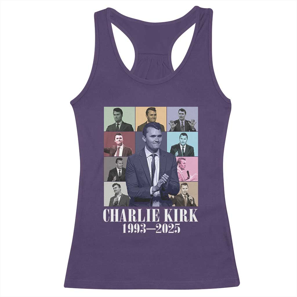 Legacy of Charlie Kirk Racerback Tank Top 1993 2025 Memorial Pop Art Tribute Graphic TS02 Purple Print Your Wear