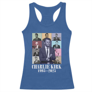 Legacy of Charlie Kirk Racerback Tank Top 1993 2025 Memorial Pop Art Tribute Graphic TS02 Royal Blue Print Your Wear