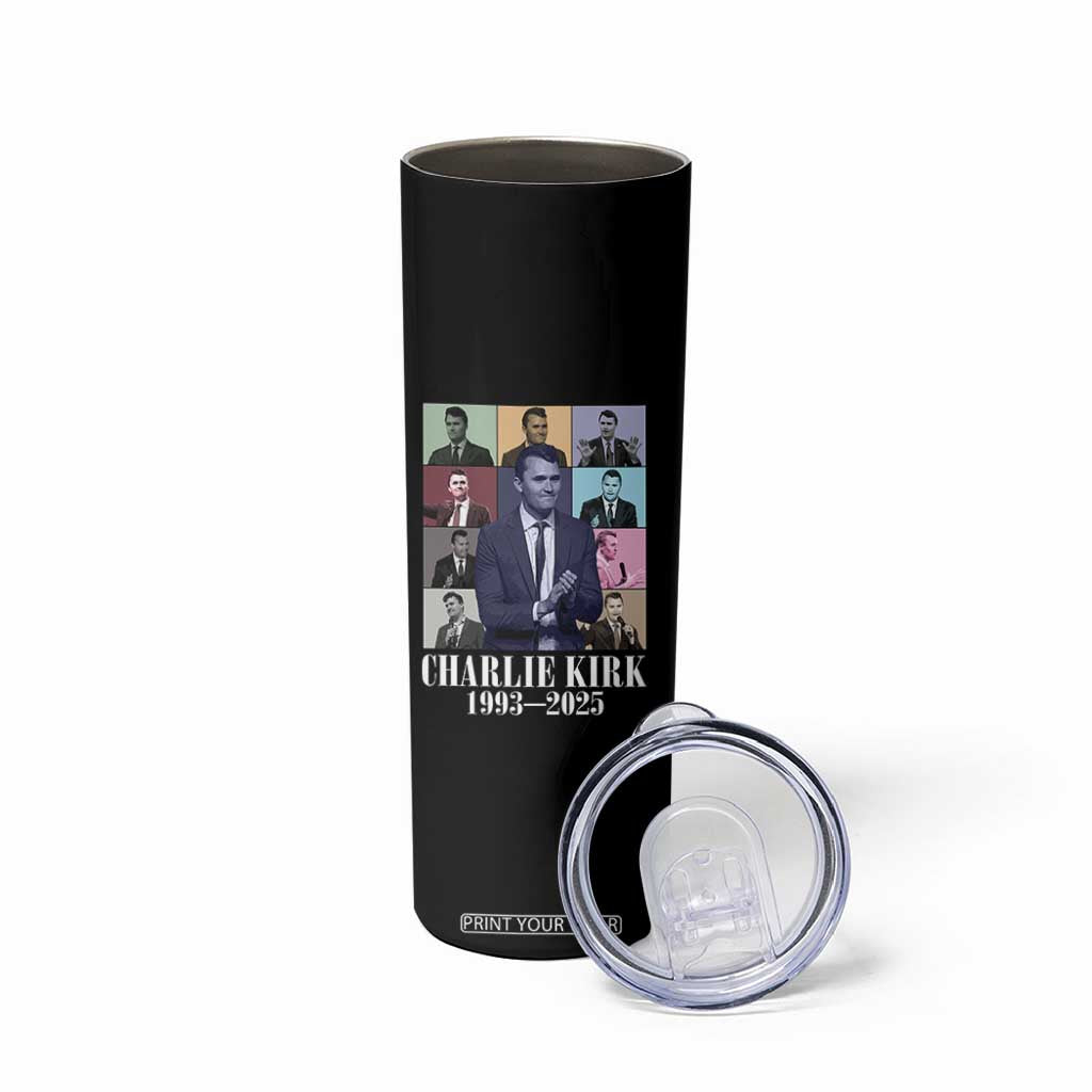Legacy of Charlie Kirk Skinny Tumbler 1993 2025 Memorial Pop Art Tribute Graphic TS02 Print Your Wear