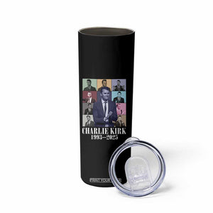 Legacy of Charlie Kirk Skinny Tumbler 1993 2025 Memorial Pop Art Tribute Graphic TS02 Print Your Wear