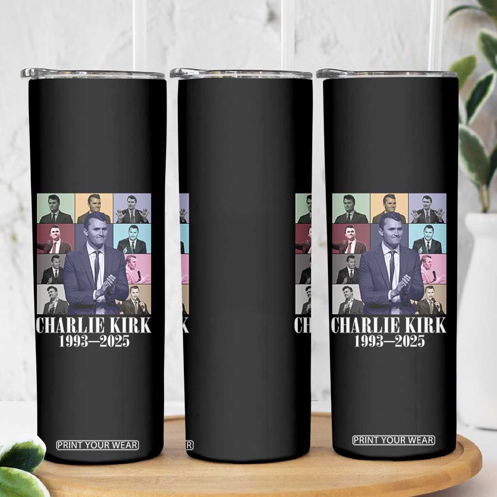 Legacy of Charlie Kirk Skinny Tumbler 1993 2025 Memorial Pop Art Tribute Graphic TS02 Print Your Wear