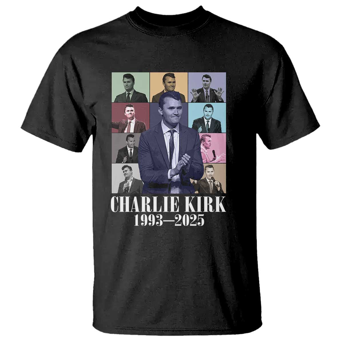 Legacy of Charlie Kirk T Shirt 1993 2025 Memorial Pop Art Tribute Graphic TS02 Black Print Your Wear