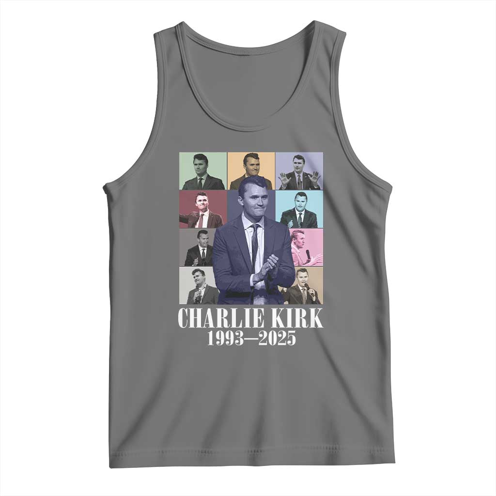Legacy of Charlie Kirk Tank Top 1993 2025 Memorial Pop Art Tribute Graphic TS02 Black Heather Print Your Wear