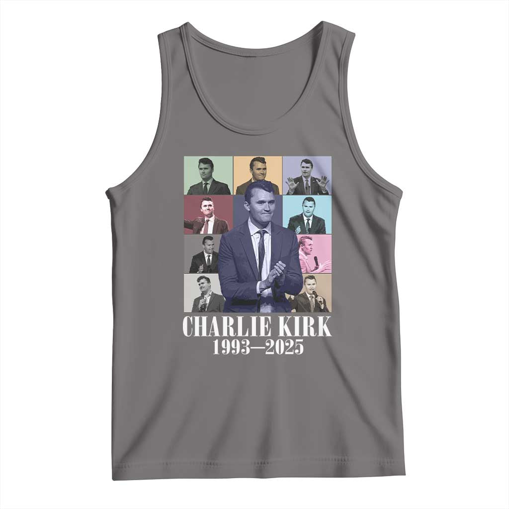 Legacy of Charlie Kirk Tank Top 1993 2025 Memorial Pop Art Tribute Graphic TS02 Deep Heather Print Your Wear