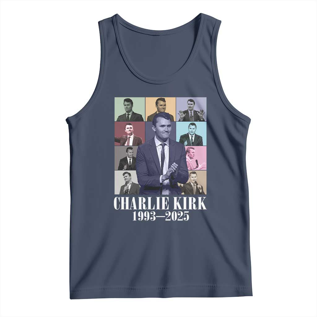 Legacy of Charlie Kirk Tank Top 1993 2025 Memorial Pop Art Tribute Graphic TS02 Navy Print Your Wear