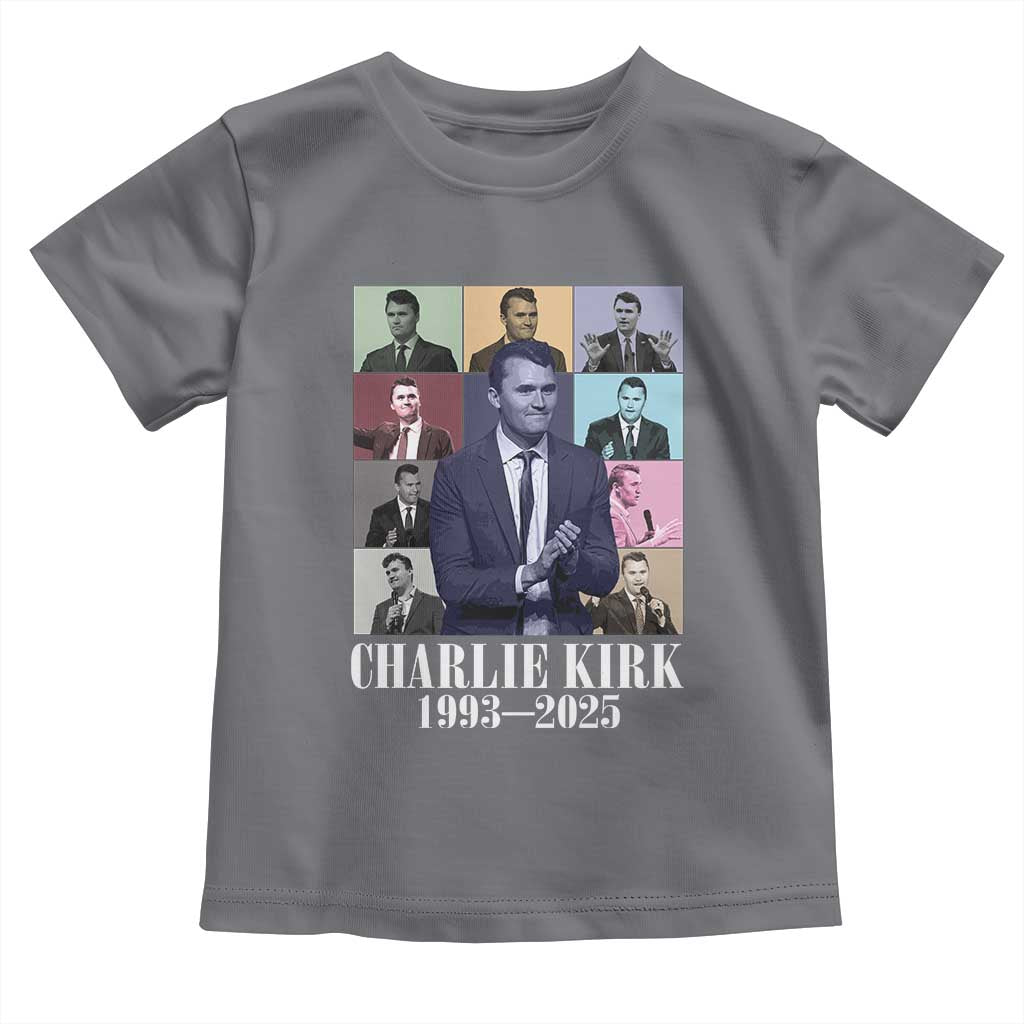 Legacy of Charlie Kirk Toddler T Shirt 1993 2025 Memorial Pop Art Tribute Graphic TS02 Charcoal Print Your Wear