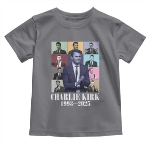 Legacy of Charlie Kirk Toddler T Shirt 1993 2025 Memorial Pop Art Tribute Graphic TS02 Charcoal Print Your Wear