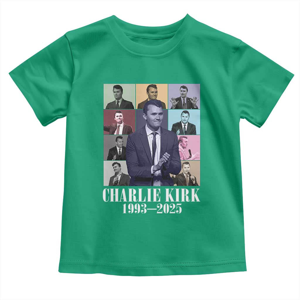Legacy of Charlie Kirk Toddler T Shirt 1993 2025 Memorial Pop Art Tribute Graphic TS02 Irish Green Print Your Wear