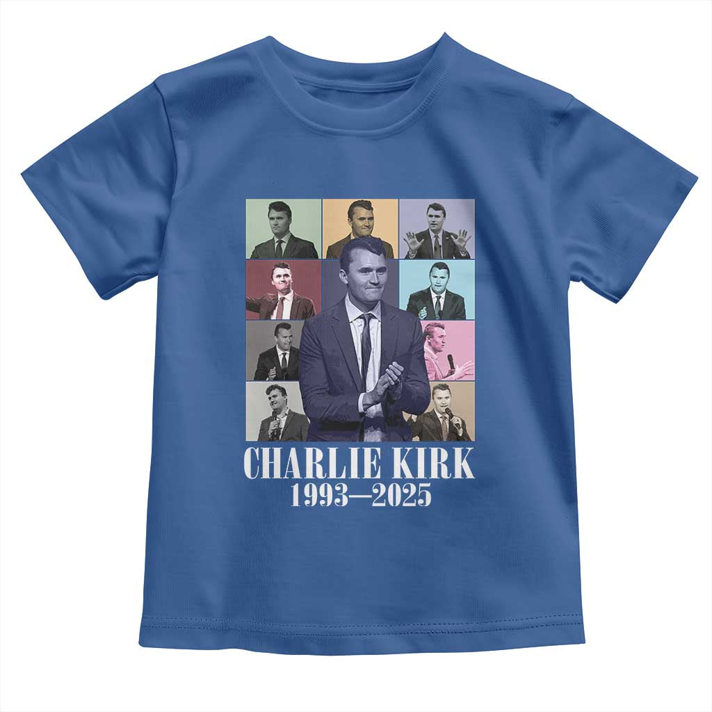 Legacy of Charlie Kirk Toddler T Shirt 1993 2025 Memorial Pop Art Tribute Graphic TS02 Royal Blue Print Your Wear